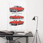 1953 Skylark Red White Top Banner 34x56 Garage Man Cave Wall Decor Gift