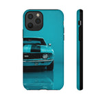 Muscle Car Phone Case Teal 69 Camaro SS, Retro Classic Cover, Guys Gift