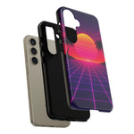 Classic Grid Sunset Vaporwave Art Tough Phone Case