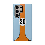 Blue Orange 20 Retro Endurance Racing Stripe Tough Phone Case Cover