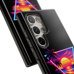 Synthwave Sunset Triangle Phone Case Retro Vaporwave Case