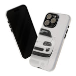 White MK4 Supra Phone Case, Retro 90s JDM Tough Cover for Car Enthusiasts
