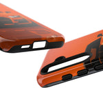 Orange Mustang Art Phone Case, GT500 American Muscle Car Tough Cover for Male