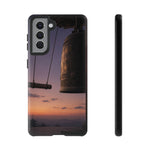 Temple Bell Sunset Phone Case Japan Zen Tough Case