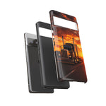 Classic Semi Truck Sunset Highway Phone Case Tough Case