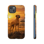 Rhodesian Ridgeback African Savanna Art Tough Phone Case