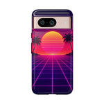 Classic Grid Sunset Vaporwave Art Tough Phone Case