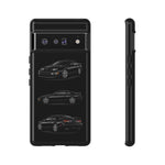 Black 300ZX Sports Car Tough Phone Case - Multi View