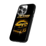 Z06 Corvette Phone Case, Yellow Neon Chrome Studio Cover