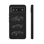 Black 300ZX Sports Car Tough Phone Case - Multi View