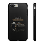 1978 Trans Am Phone Case Featuring Black Firebird Muscle Car Artwork