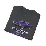 1970 Cuda purple car T-Shirt | Classic Muscle Car Tee