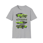 1971 Cuda 440 Muscle Car T-Shirt | Classic Barracuda Trio Illustration