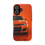 Orange Camaro Phone Case, ZL1 American Muscle Car Tough Cover for Men Gift