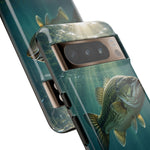 Largemouth Bass Phone Case, Sunlit Underwater Tough Cover, Gift