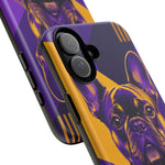 French Bulldog Pop-Art Portrait Tough Phone Case - Purple Gold