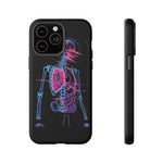 Neon Anatomical Skeleton Phone Case | Internal Displacement Art