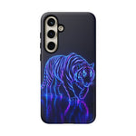 Neon Blue Tiger phone case | tough protective cover