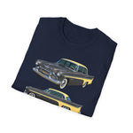 1956 DeSoto Fireflite Classic Car Trio T-Shirt | Vintage Retro Auto Tee