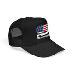 1967 GTO Style Made In America Foam Trucker Hat Vintage Muscle Car USA Flag Snapback Cap