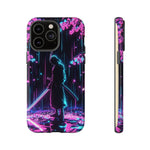 Neon Samurai Katana Rain Vaporwave Art Tough Phone Case