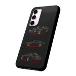 Trans Am Phone Case Black Gold, Three-View Vector Tough Cover