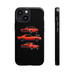 1969 Camaro SS Orange Triple View Muscle Car Tough Phone Case