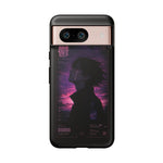 Melancholy Data Poster Phone Case, Glitch Anime Sky Tough Cover