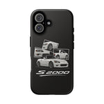 White S2000 Roadster Collage JDM Tough Phone Case Cover Gift