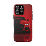 Red Mustang Art Phone Case, GT500 American Muscle Car Tough Cover