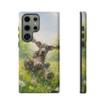 Playful Dog in Meadow Great Dane phone case | Puppy Art Tough Cover