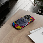 British Shorthair Round Pop Art Tough Phone Case