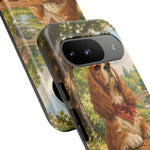 Cocker Spaniel Picnic Scene phone case | vintage dog art