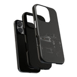 Black Classic C10 Truck Phone Case | Vintage Pickup Reflection, Minimal Auto Design