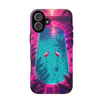 Neon Flamingo Pool Vaporwave Art Tough Phone Case