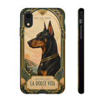 Doberman Art Deco 'La Dolce Vita' Phone Case | Vintage Dog Design