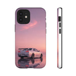 Silver Skyline R34 at Sunset Phone Case | Car Reflection Sky Case