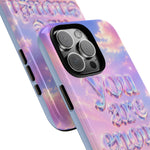 You Are Enough phone case | pastel cloud affirmation protective case