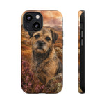 Border Terrier Earthy Watercolor Art Tough Phone Case