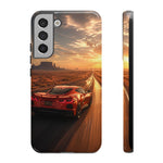 C8 Desert Highway Sunset Phone Case Tough Case for Corvette Drivers