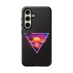 Synthwave Sunset Triangle Phone Case Retro Vaporwave Case