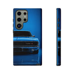 Muscle Car Phone Case Blue 68 Charger RT, Retro Tough Cover for Men