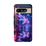 Neon Koi Reflection Vaporwave phone case | Tough Cover