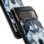 Siberian Husky Geometric Diamond Art Tough Phone Case