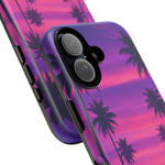 Retrowave Aesthetic Sunset Palm Trees phone case