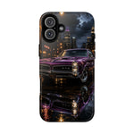 67 GTO Phone Case Purple, Rainy City Night Muscle Car Tough Cover