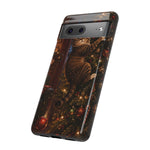 Tabby Cat on Christmas Tree phone case | Tough Case