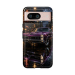 67 GTO Phone Case Purple, Rainy City Night Muscle Car Tough Cover