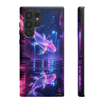 Neon Koi Reflection Vaporwave phone case | Tough Cover