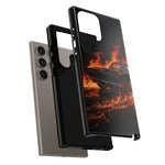 Black Charger Classic Muscle Flames Tough Phone Case Cover Gift